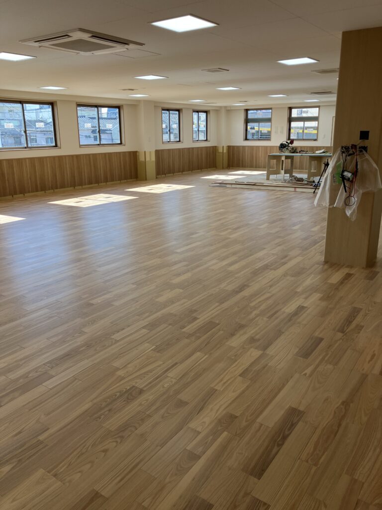 床暖房が施工された部屋